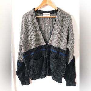 Vintage 80s Yves Saint Laurent Wool Cardigan / Vintage YSL Sweater